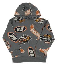 Šedá mikina s Hot Wheels s kapucí Primark