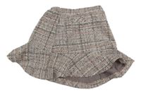 Světlerůžovo-černo-bílá vlněná sukně Matalan