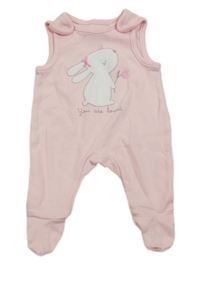 Světlerůžové dupačky s králíčkem C&A