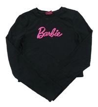 Černé crop triko s logem - Barbie PRIMARK