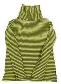 Khaki-žlutý pruhovaný rolák JAKO-O