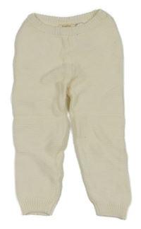 Smetanové pletené tepláky lupilu