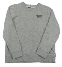 Šedá melírovaná mikina s nápisy C&A