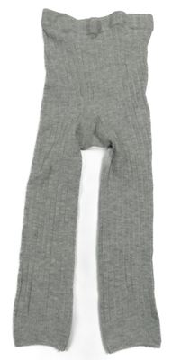 Šedé melírované žebrované punčochové legíny