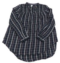 Černo-růžovo-bílá kostkovaná tunika YIGGA