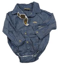 Nové - modré košilové body riflového vzhledu little gent