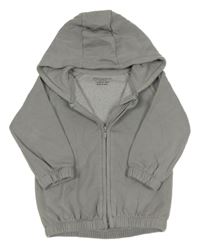 Šedá propínací mikina s kapucí PRIMARK