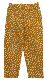 Medovo-smetanové vzorované teplákové legíny C&A