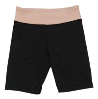 Černo-pudrové elastické legínové sportovní kraťasy H&M