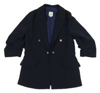 Tmavomodrý sáčkový cardigan s gombíky RIVER ISLAND