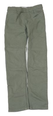 Khaki riflové džegíny H&M