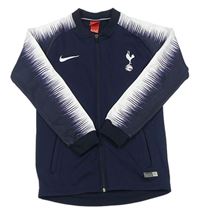 Tmavomodro-bílá propínací fotbalová mikina - Tottenham  Nike 