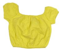 Žluté madeirové crop tričko Matalan