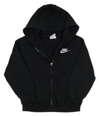 Černá propínací mikina s logem a kapucí Nike