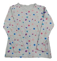 Šedé melírované puntíkaté triko TCM