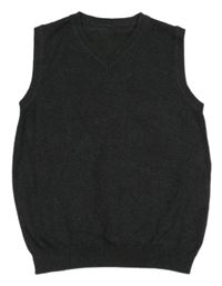 Tmavošedá melírovaná svetrová vesta George