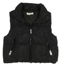 Černá šusťáková zateplená crop vesta H&M