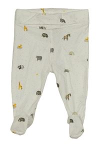 Bílé puntíkaté polodupky se zvířaty Next