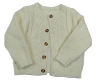 Smetanový propínací svetr Shein