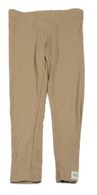 Hnědé žebrované legíny Next