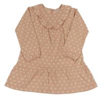 Starorůžové puntíkaté šaty s volánem Lefties