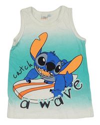 Bílo-tyrkysové tílko se Stitchem Disney