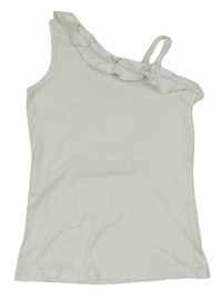 Bílý top s volánkem C&A