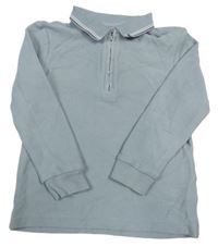 Modrošedé polo triko F&F
