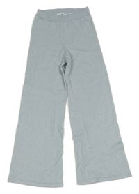Světlemodré třpytivé pletené široké kalhoty H&M
