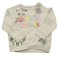 Béžová mikina s Minnie a nápisem Disney