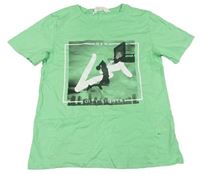 Zelené tričko s potiskem zn. H&M