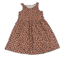 Starorůžové leopardí šaty H&M