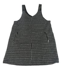 Černo-bílé kostkované úpletové šaty Primark