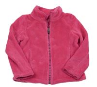 Růžová chlupatá propínací mikina Lupilu