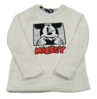 Bílá plyšová mikina s Mickeym Disney