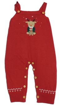 Nové - červené pletené laclové kalhoty se sobíky Shein