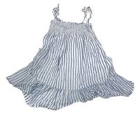 Bílo-modré pruhované lehké šaty Primark