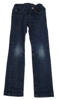 Tmavomodré třpytivé skinny rifle 