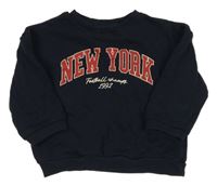 Tmavomodrá mikina s nápisem H&M