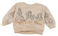 Světlerůžová mikina s princeznami Disney