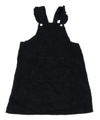 Černé manšestrové laclové šaty Sinsay