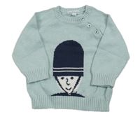Světlemodrý svetr s vojákem Vertbaudet