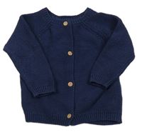 Tmavomodrý propínací svetr Primark