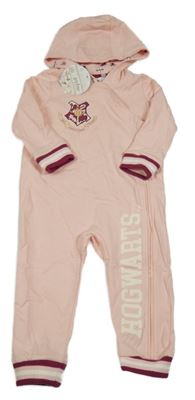Nové - Světlerůžová tepláková kombinéza s kapucí - Harry Potter Pep&Co