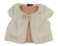 Bílá kožešinová podšitá vesta