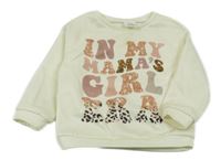 Vanilková mikina s nápisem Shein