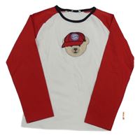 Bílo-červené triko s medvídkem - FC BAYERN