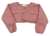 Růžové propínací svetrové bolerko Next