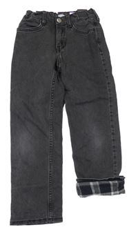 Tmavošedé podšité slim fit rifle H&M