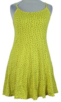 Dámské žluté ktičkované bavlněné šaty Topshop 